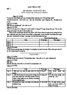 4 Đề thi học sinh giỏi môn Tiếng Việt Lớp 4